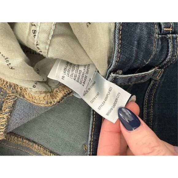 Articles Of Society Britney Skinny Fit Jeans In Garden City Blue Size 27 - Picture 5 of 6